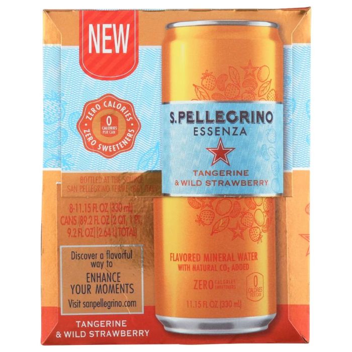 San Pellegrino - Water Essenza Tangerine Strawberry 8 Pack 89.26 fl oz - Pack of 3