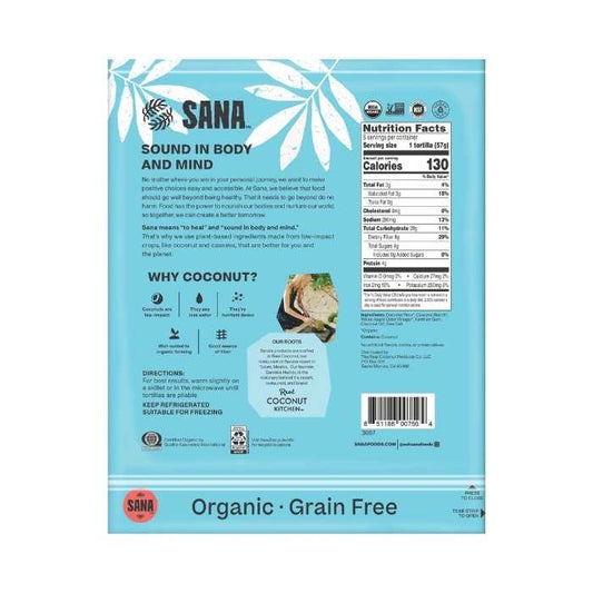 Sana - Large Tortilla Wraps - back