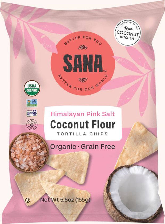 Sana - Tortilla Chips With Himalayan Pink Salt, 5.5oz
 | Pack of 12 - PlantX US