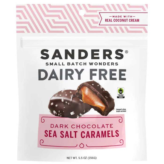 Sanders - Dark Chocolate Sea Salt Caramels Dairy Free, 5.5 oz