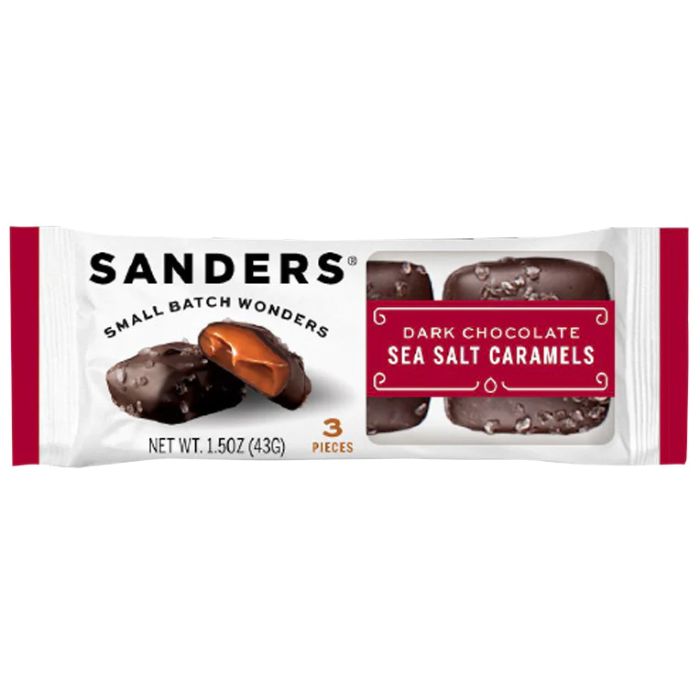 Sanders - Caramel Dark Chocolate Sea Salt 1.5 oz - Pack of 8