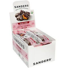 Sanders - Caramel Dark Chocolate Salt 3-Pack Organic 1.5 oz - Pack of 8