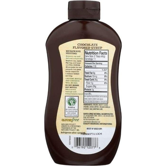 Santa Cruz - Organic Chocolate Syrup, 15.5oz - back