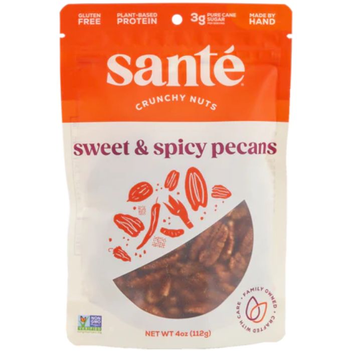 Sante Nuts Pecans Swt Spicy 4 Oz - Pack Of 6