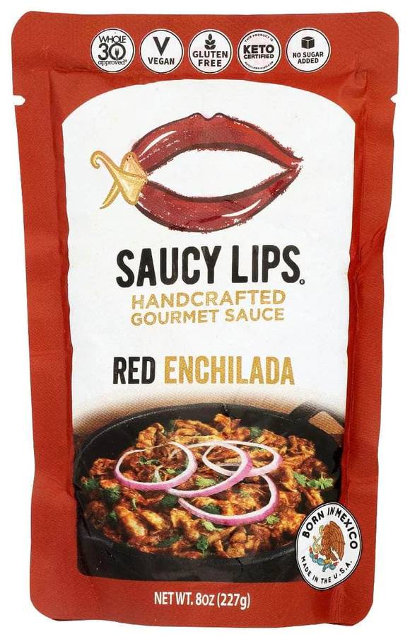 Saucy Lips Red Enchilada Sauce, 8 OZ

 | Pack of 6 - PlantX US