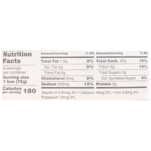 Schar - Gluten-Free Hamburger Buns, 10.6oz - nutrition facts