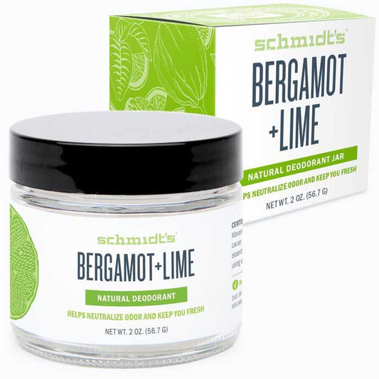 Schmidt's - Bergamot and Lime Aluminum Free Natural Deodorant Jar, 2 Oz