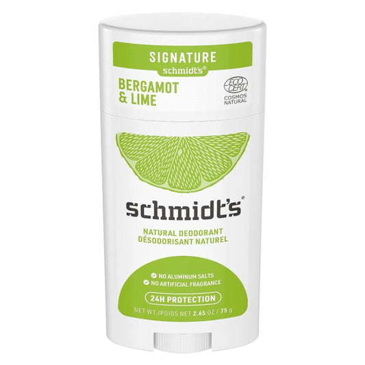 Schmidt's - Deodorant Bergamot Lime 2.65 oz - Pack of 3