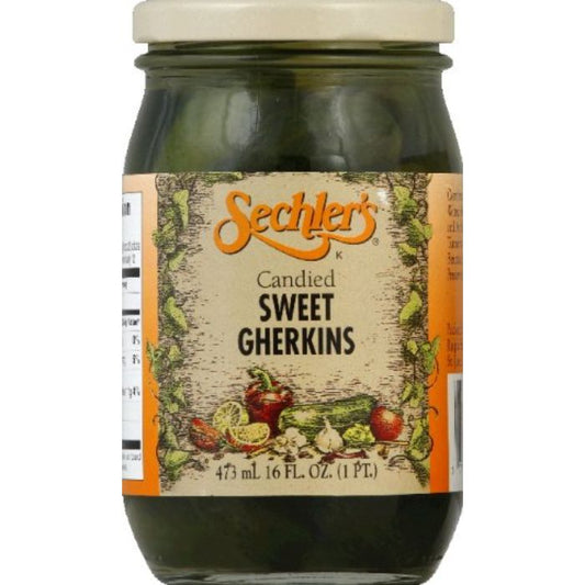 Sechler's - Pickle Candied Sweet Gherkins, 16 oz | Pack of 6