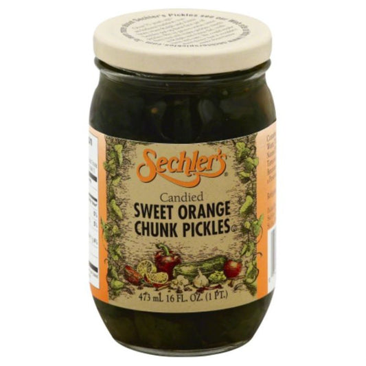 Sechler's - Pickle Candied Sweet Orange Chips, 16 oz | Pack of 6