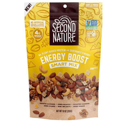 Second Nature - Trail Mix Energy Boost Smart, 10 oz | Pack of 6