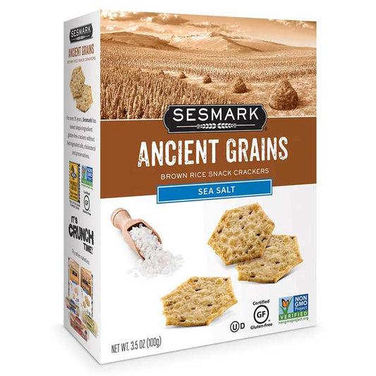 Sesmark - Foods Ancient Grains Crackers Sea Salt, 3.5 Oz