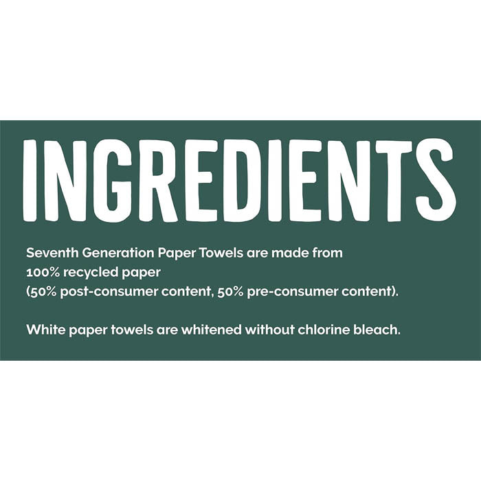 Seventh Generation - Paper Towel 2-Ply 156 Sheet 4 PK - back