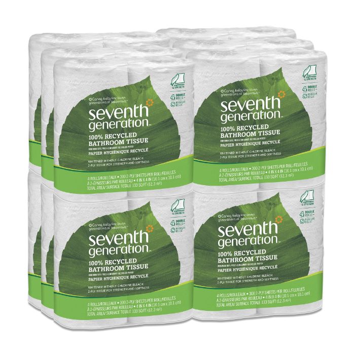 Seventh Generation - Bath Tissue 24 Rolls 2-Ply, 300 sheets each | Pack of 2