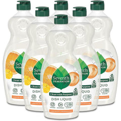 Seventh Generation - Dishwasher Liquid Lemongrass Clementine, 19 fl oz | Pack of 6