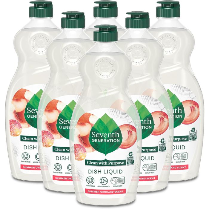 Seventh Generation - Dishwasher Liquid Summer Orchard, 19 fl oz | Pack of 6