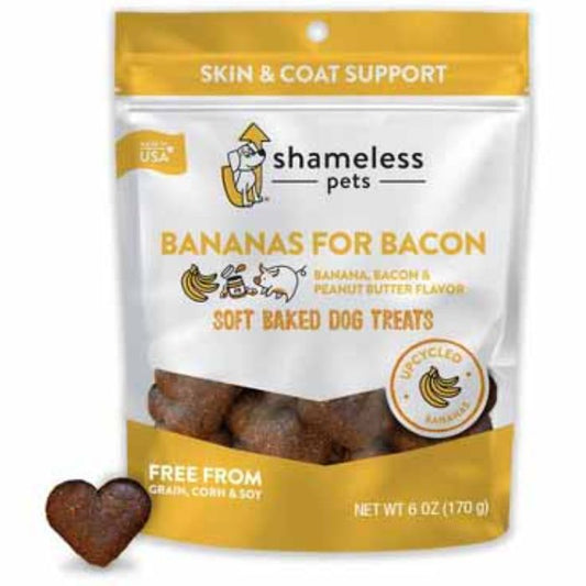 Shameless Pets Treat Dog Bacon 6 Oz - Pack Of 6