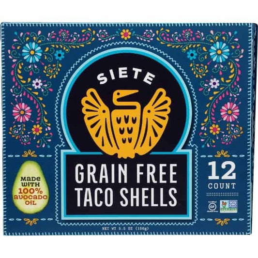 SIETE - Grain-Free Taco Shells 5.5OZ ( Pack of 12)