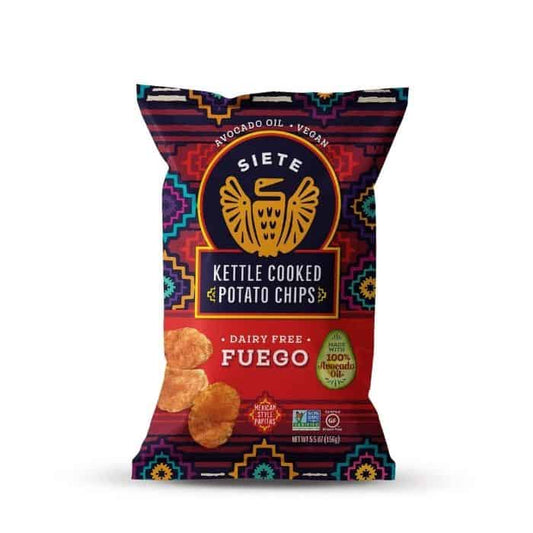 SIETE - Fuego Potato Chips 5.5OZ ( Pack of 6)