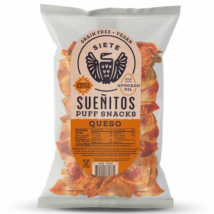 Siete - Puffs - Queso, 4oz