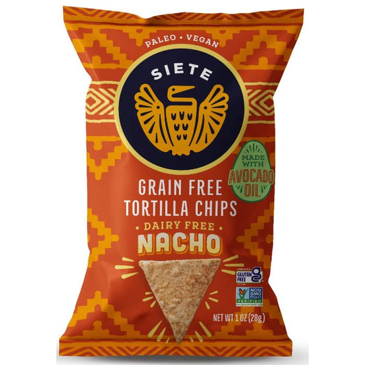 Siete Chip Tortilla Nacho 1 Oz - Pack Of 24