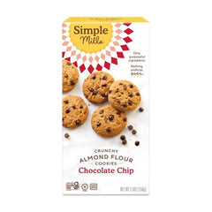 Simple Mills - Crunchy Cookies Crunchy Chocolate Chip, 5.5oz
 | Pack of 6 - PlantX US