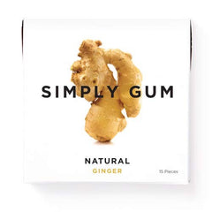 Simply Gum, Gum, Natural Ginger, 15 Pieces
 | Pack of 12 - PlantX US