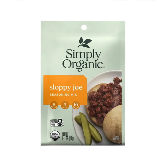 Simply Organic - Sloppy Joe, Seasoning Mix, Certified Organic, 1.41-Ounce | Pack of 12