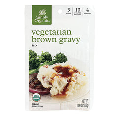 Simply Organic Vegetarian Brown Gravy Mix 1 Oz
 | Pack of 12 - PlantX US