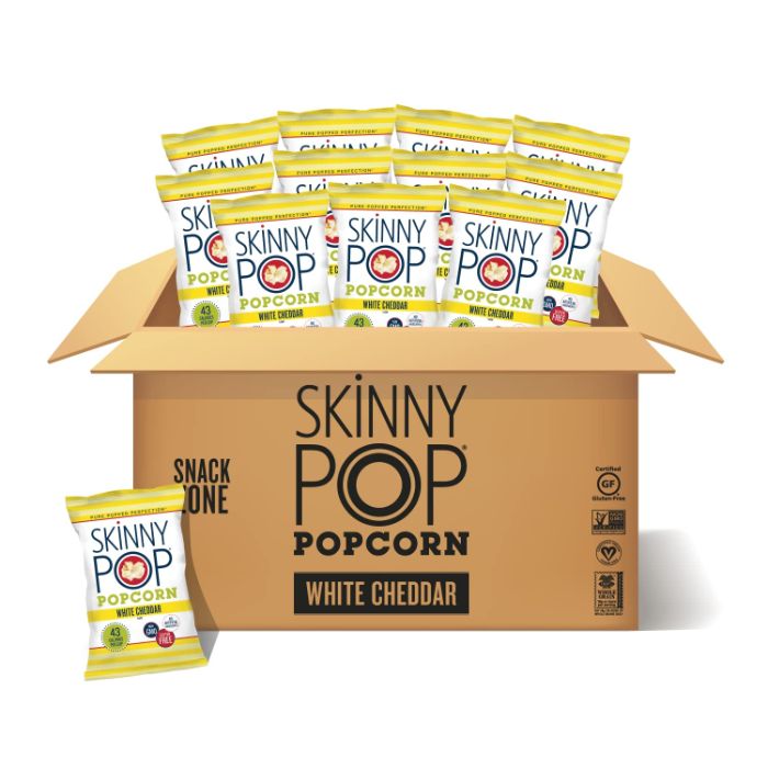 Skinny Pop Popcorn Snack Size 1 Oz - Pack Of 12