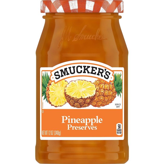 Smuckers Preserve Pineapple 12 Oz - Pack Of 6