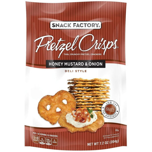 Snack Factory Pretzel Crisp Hny Mstrd&O 7.2 Oz - Pack Of 12