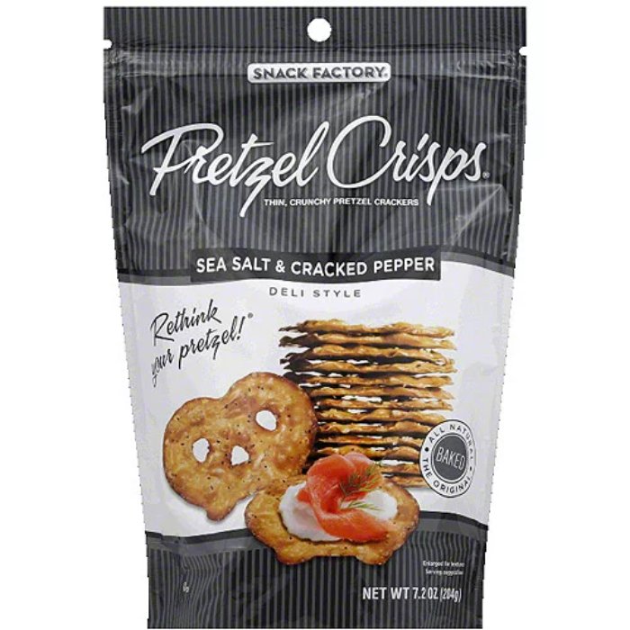 Snack Factory Pretzel Crisp Ssalt&Crkd 7.2 Oz - Pack Of 12