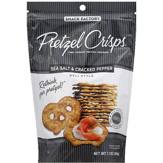 Snack Factory Pretzel Crisp Ssalt&Crkd 7.2 Oz - Pack Of 12