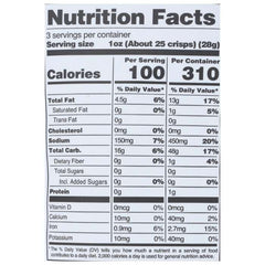 Snacklins - Plant Crisps Chesapeake Bay, 3oz - nutrition facts