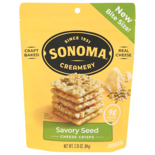 Sonoma Creamery - Parmesan Crisps Savory Seed , 2.25 Oz  Pack of 12