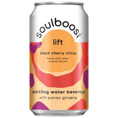 Soulboost - Lift - Black Cherry Citrus, Sparkling Water  Pack of 24