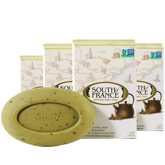 South Of France Soap Bar Green Tea Leaves 6 Oz - Pack Of 3