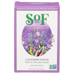 South of France - Lavender Fields French Milled Soap with Organic Shea Butter, 6 oz