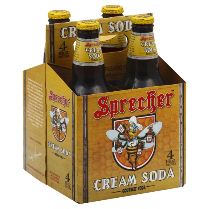 Sprecher Soda Cream 4pk 64 Fo - Pack Of 6