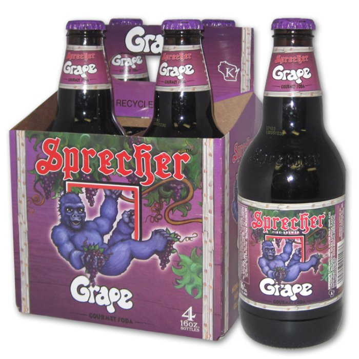 Sprecher Soda Grape 4pk 64 Fo - Pack Of 6