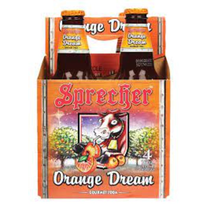 Sprecher Soda Orng Drm 4pk 64 Fo - Pack Of 6