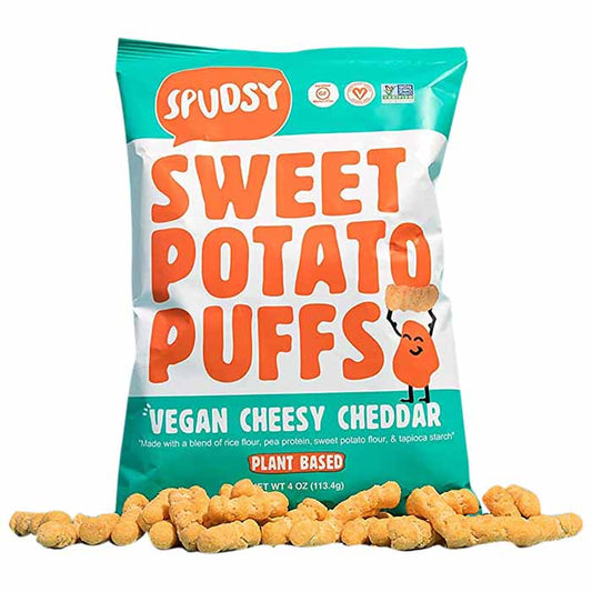 Spudsy - Sweet Potato Puffs - Cheesy Cheddar, 4oz - front