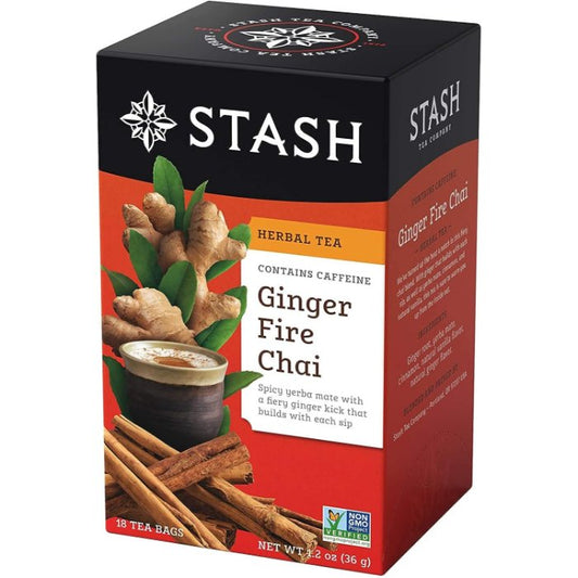 Stash Tea Tea Ginger Fire Chai 18 Bg - Pack Of 6