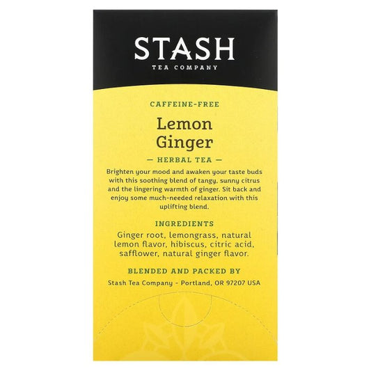 Stash Tea Tea Lemon Ginger 20 Bg - Pack Of 6