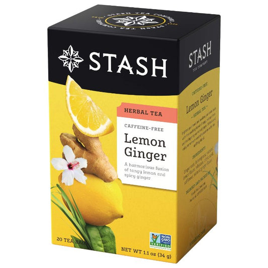 Stash Tea Tea Lemon Ginger 20 Bg - Pack Of 6