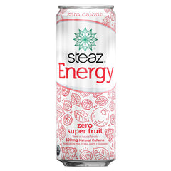 Steaz - Energy Drink Zero Super Fruit-12oz