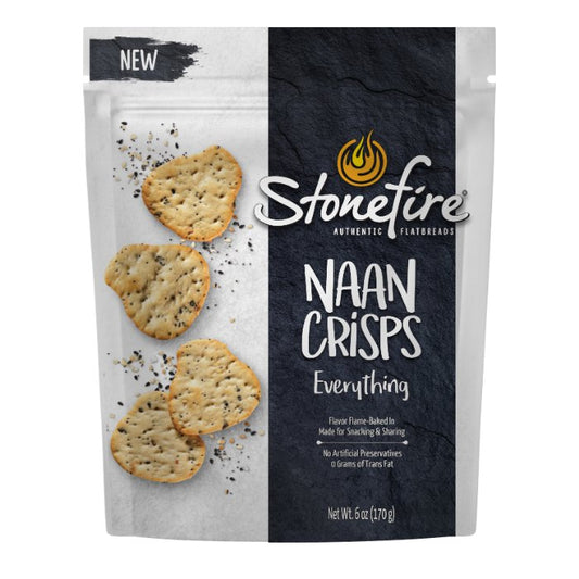 Stonefire Crisps Naan Everything 6 Oz - Pack Of 12