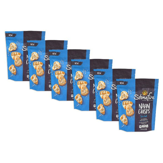 Stonefire Naan Crisps Orig Sea Salt 6 Oz - Pack Of 12