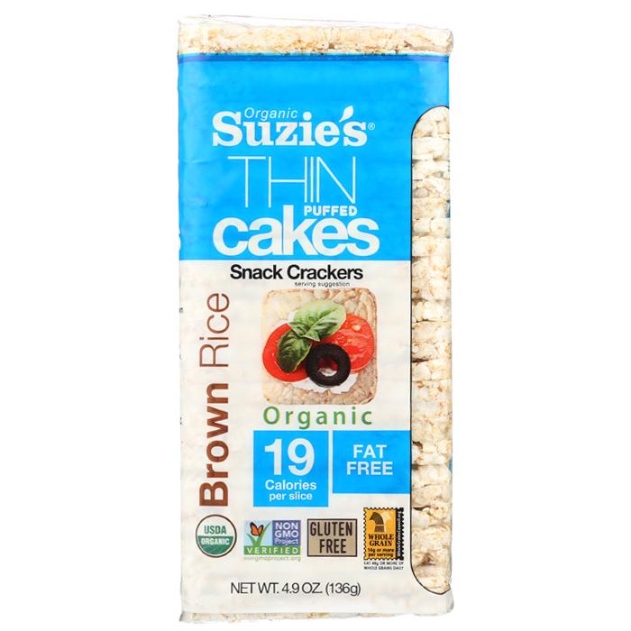 Suzies - Organic Thin Puffed Cakes - Brown Rice, 4.9oz 